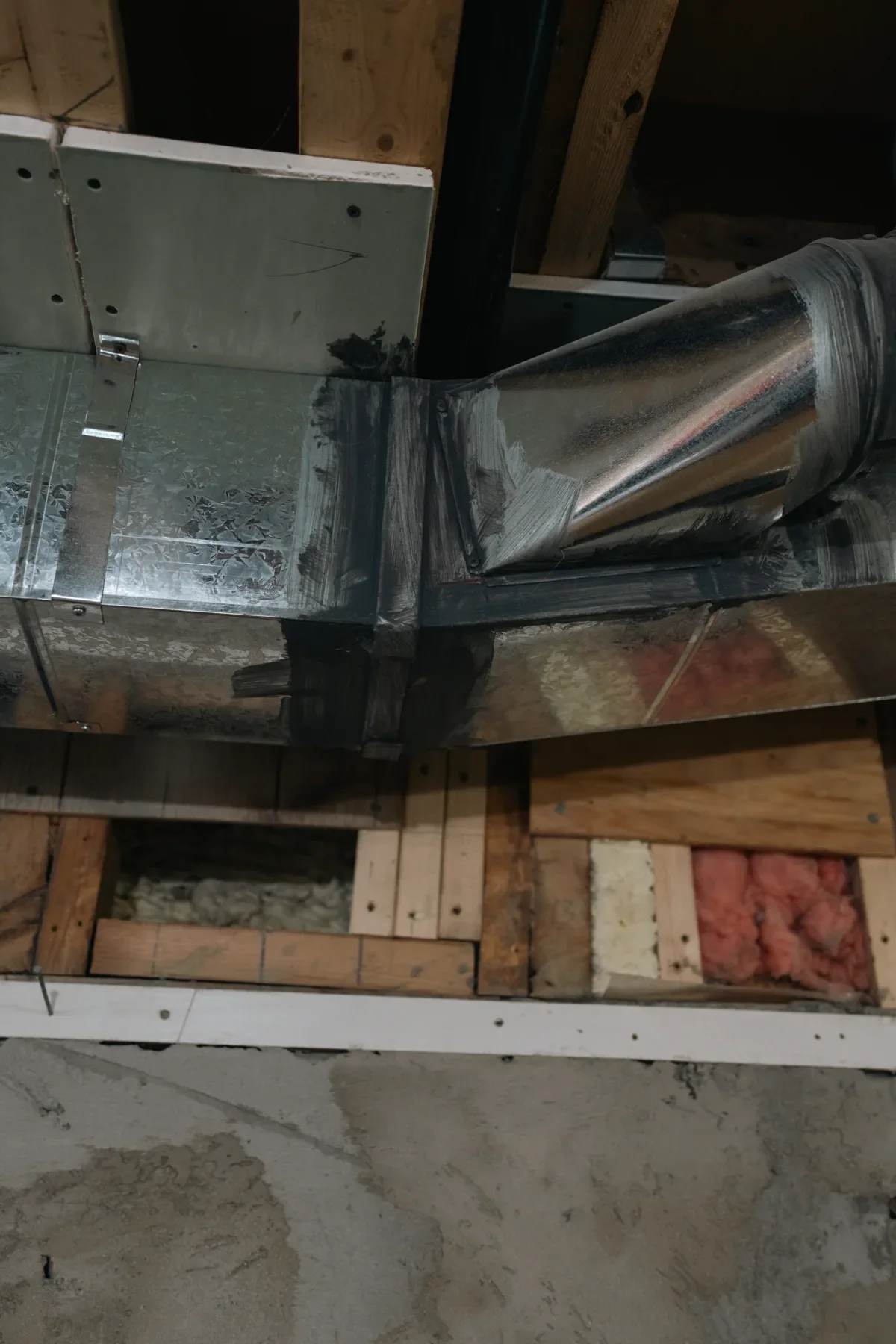 Custom sheet-metal duct transition and connection