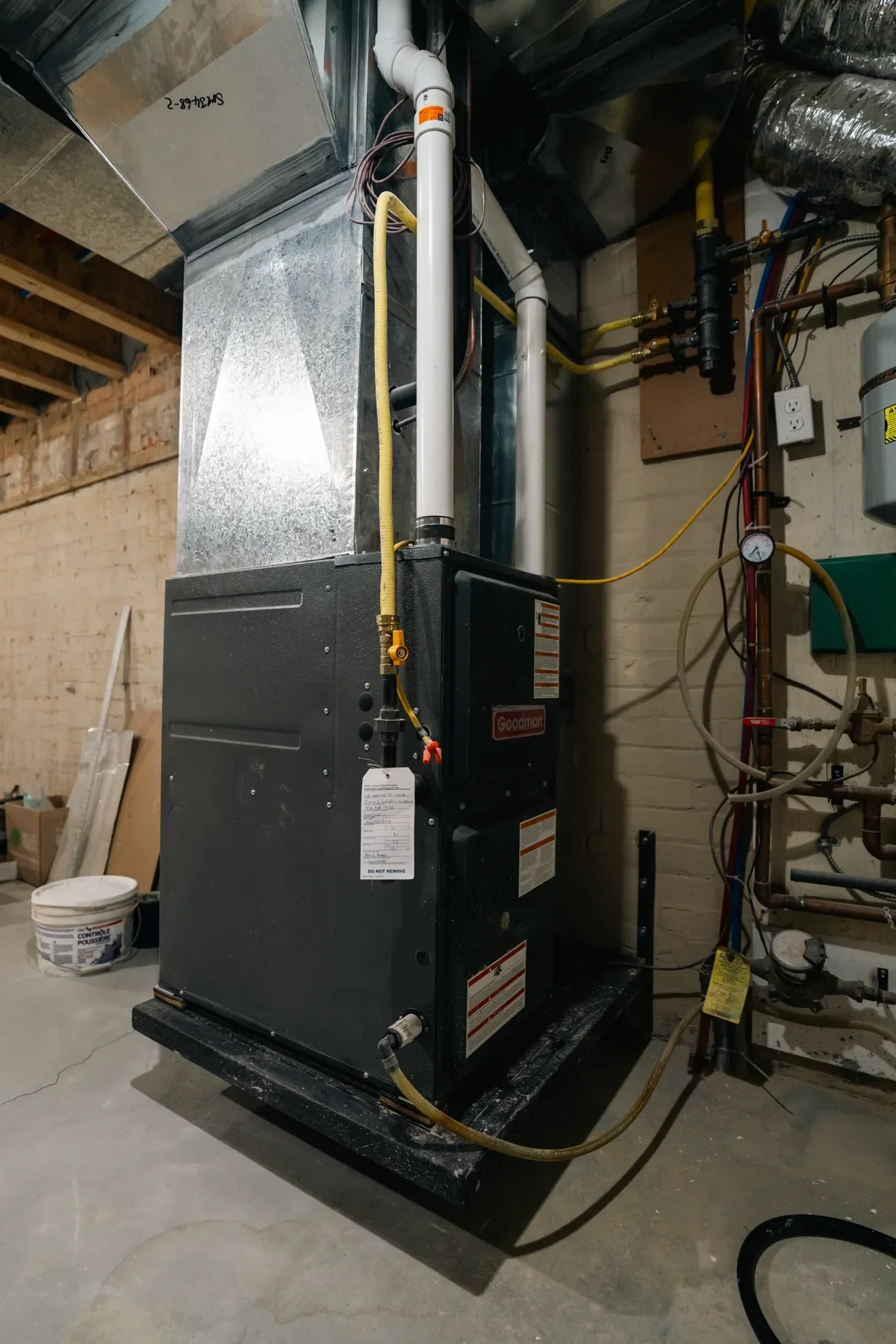 Furnace and sheet-metal ductwork installation