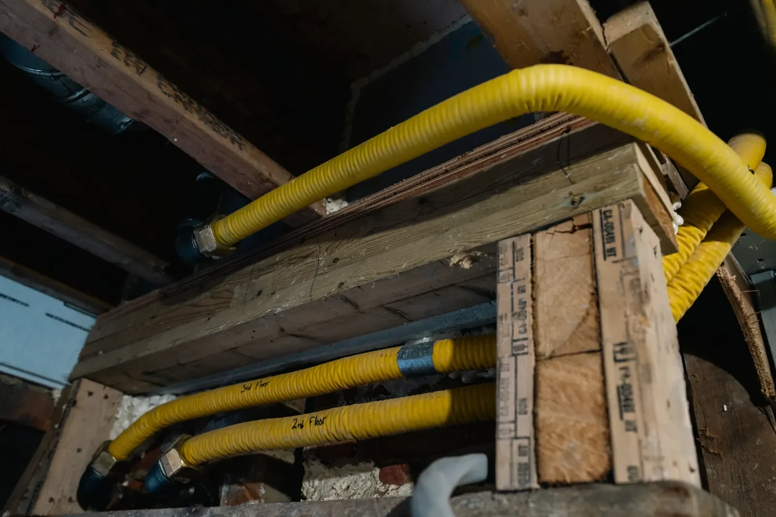 Commercial gas-meter and gas-line installation at a Toronto-area property